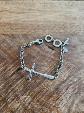SILPADA .925 Silver "In Good Faith" Bracelet, Adjustable Size